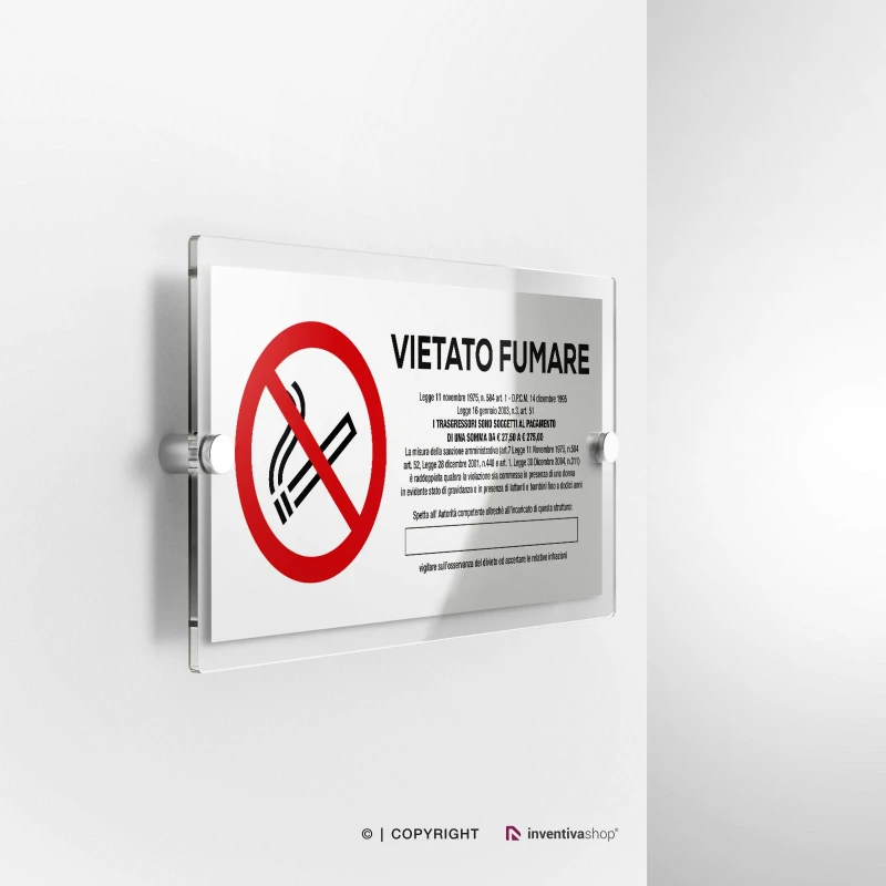 Cartello vietato fumare, 2:1