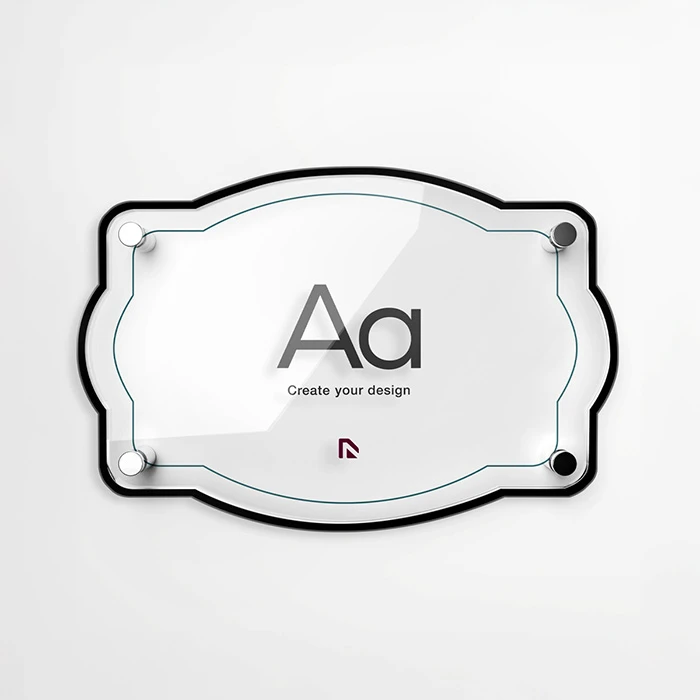 Targa in Plexiglass Doppia Lastra Vintage