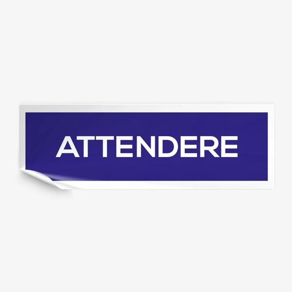 Adesivo attendere