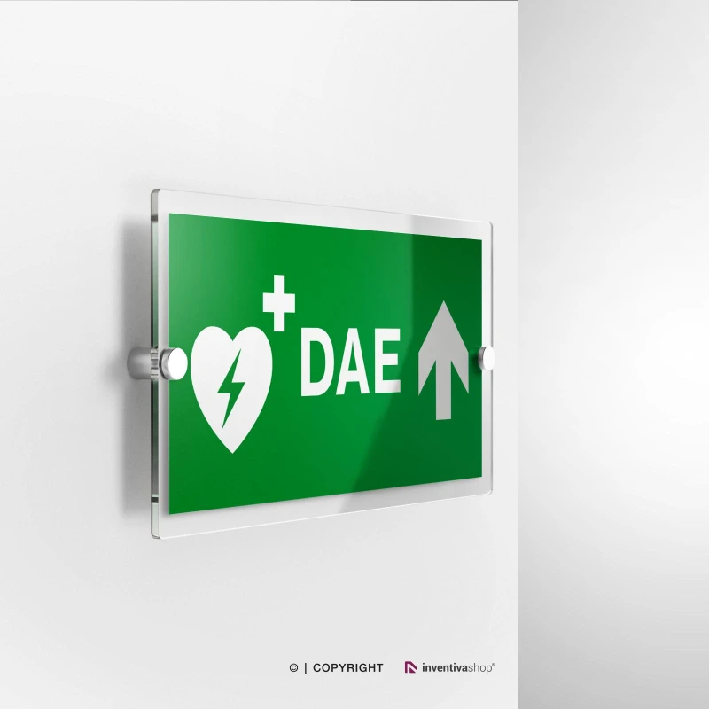 Cartello DAE defibrillatore direzionale mod. 2:1
