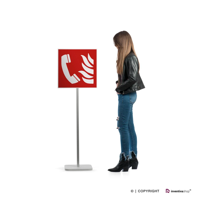 Cartello telefono di emergenza antincendio F006