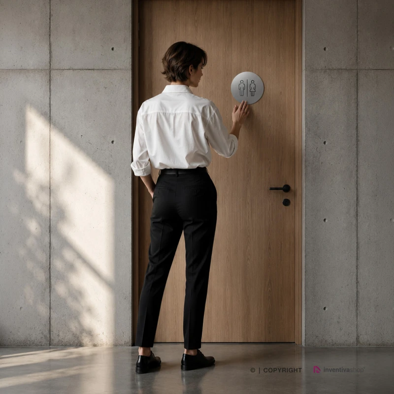 Targhetta Toilette Bubble