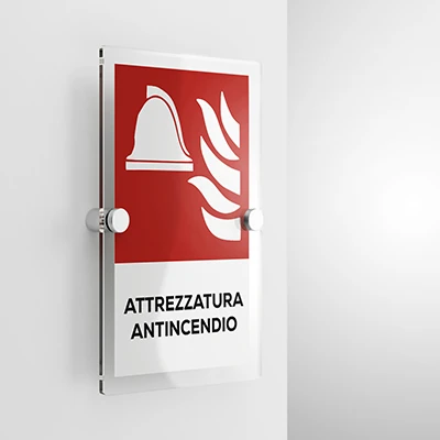 Cartello attrezzatura antincendio, verticale