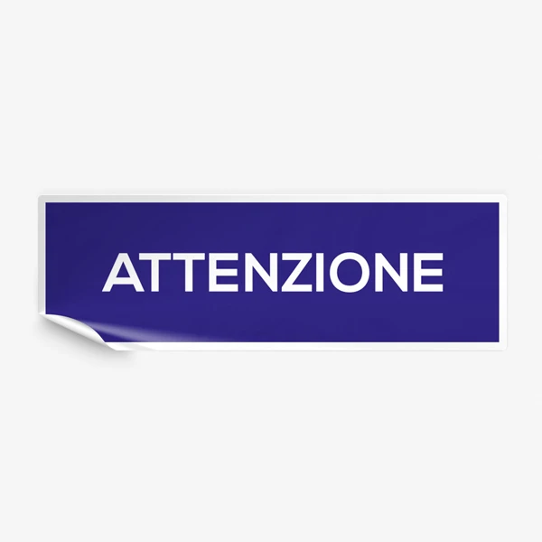 Adesivo attenzione