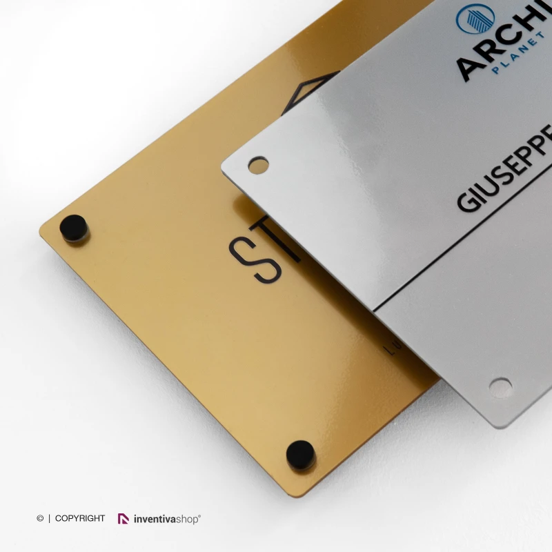 Targa Plexiglass metallizzata