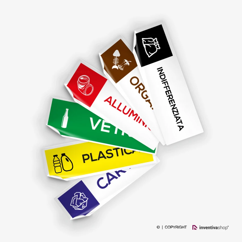 Adesivi raccolta differenziata