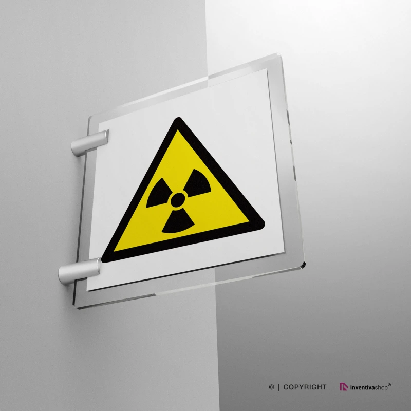 Cartello pericolo materiale radioattivo W003