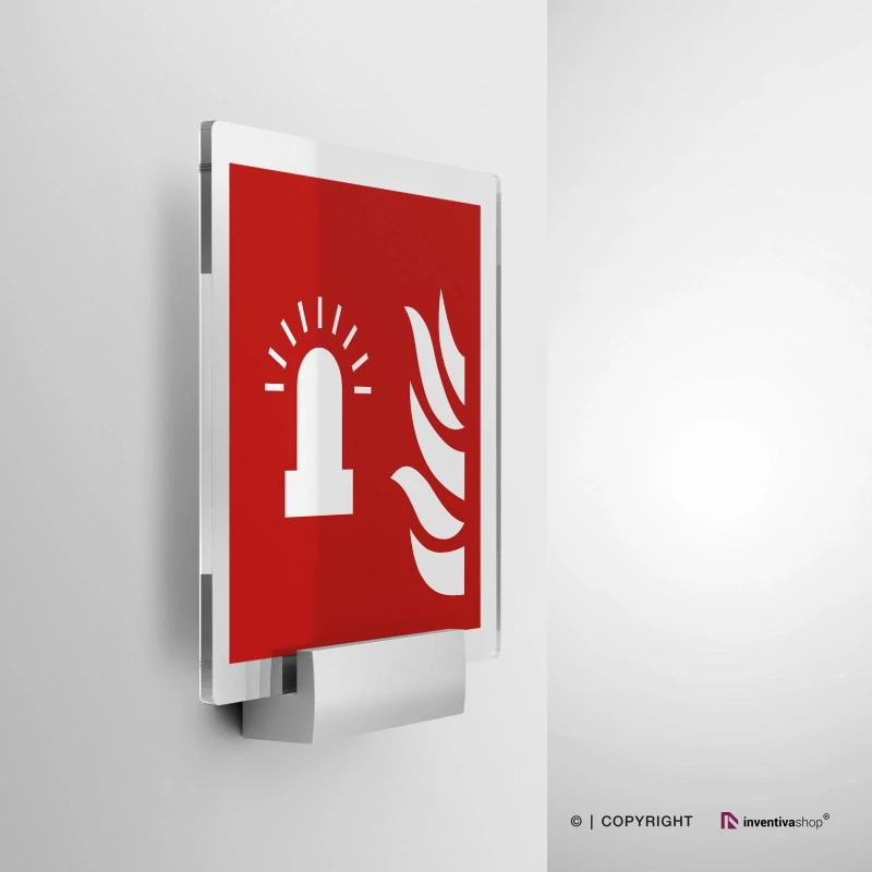 Cartello con luce lampeggiante allarme antincendio F018