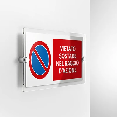 Cartello vietato sostare nel raggio d'azione, 2:1