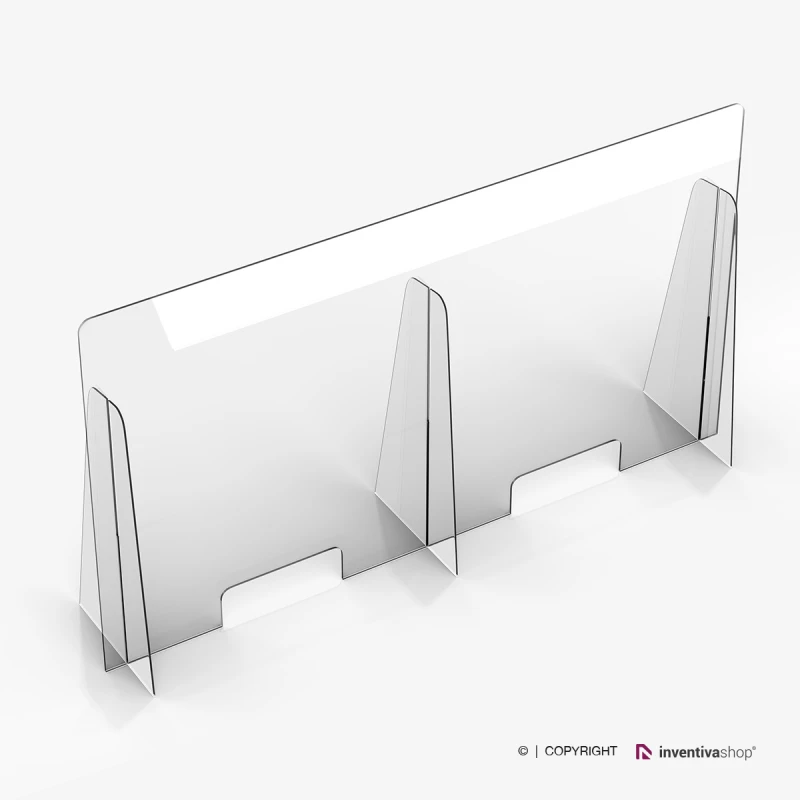 Barriera in plexiglass da banco