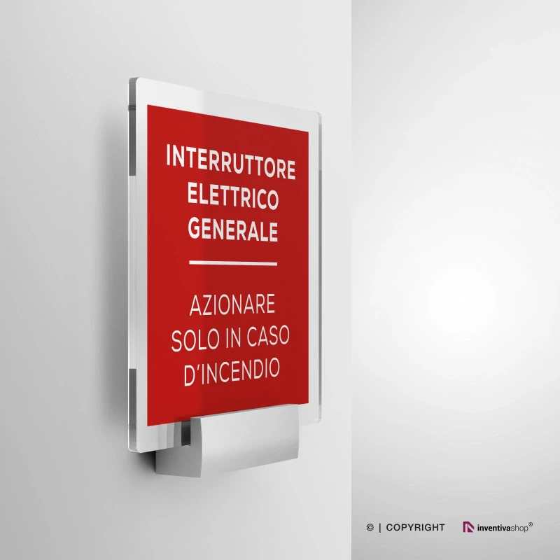Cartello interruttore elettrico generale