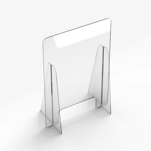 Barriera in plexiglass da banco