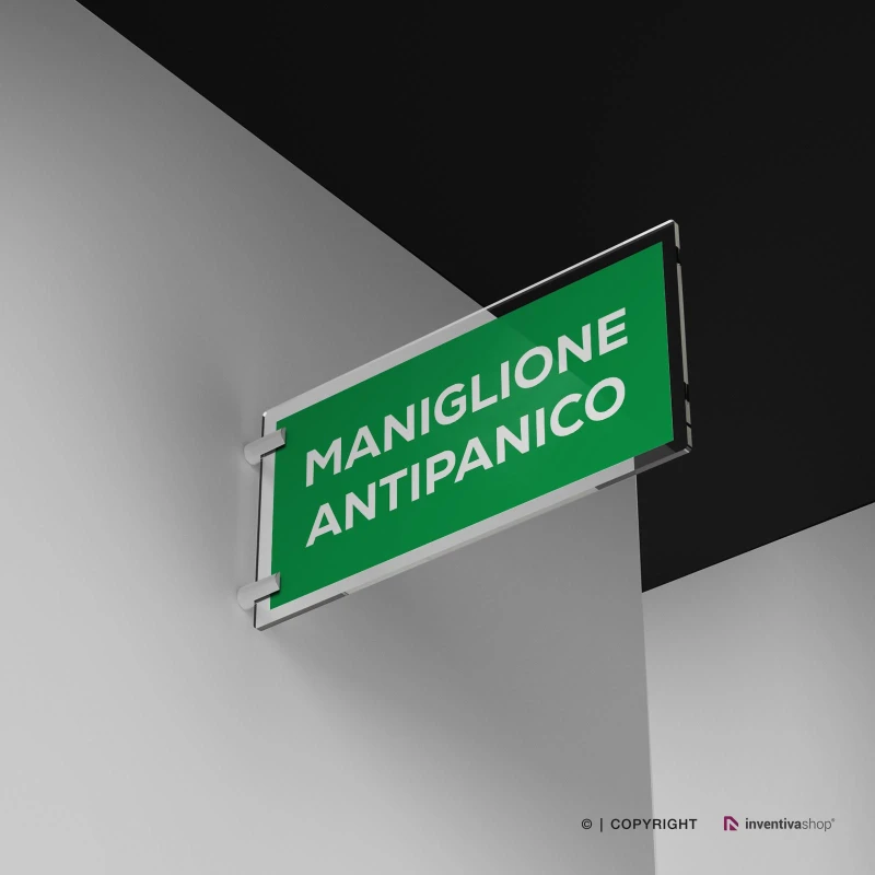 Cartello maniglione antipanico mod. 2:1