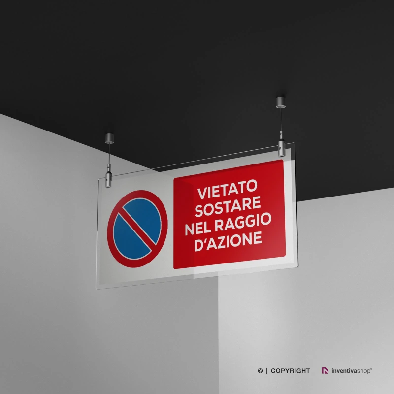 Cartello vietato sostare nel raggio d'azione, 2:1