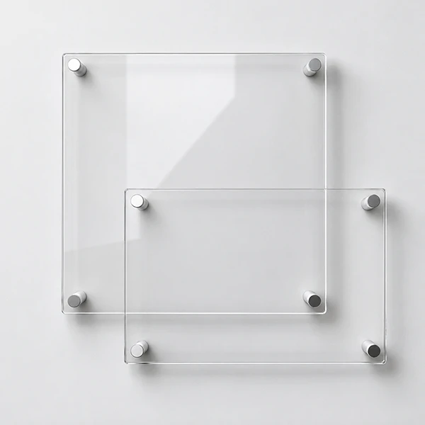 Targa neutra in plexiglass