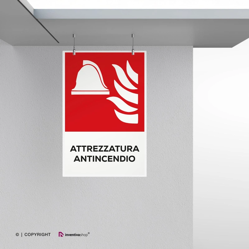 Cartello attrezzatura antincendio, verticale