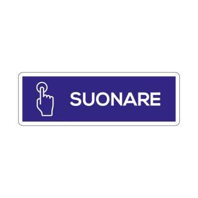 Suonare con pittogramma blu