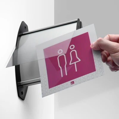 Segnaletica intercambiabile e soluzioni per cambio informazioni