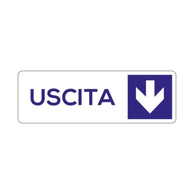 Uscita e freccia giù