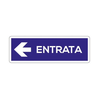 Entrata blu e freccia a sinistra