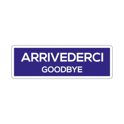 Arrivederci/ goodbye blu
