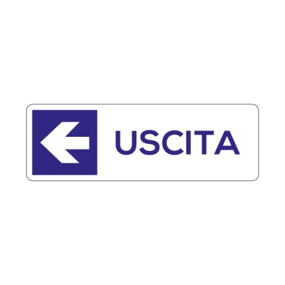 Uscita e freccia a sinistra