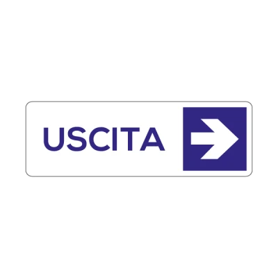 Uscita e freccia a destra