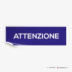Adesivo attenzione
