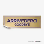 Adesivo arrivederci