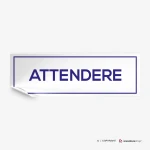 Adesivo attendere